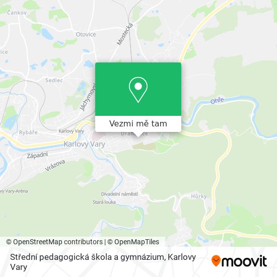 Střední pedagogická škola a gymnázium mapa