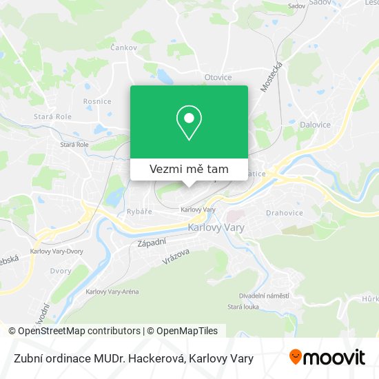 Zubní ordinace MUDr. Hackerová mapa