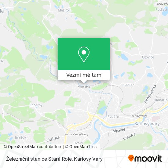 Železniční stanice Stará Role mapa