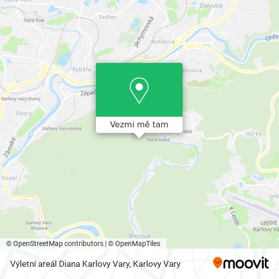 Výletní areál Diana Karlovy Vary mapa