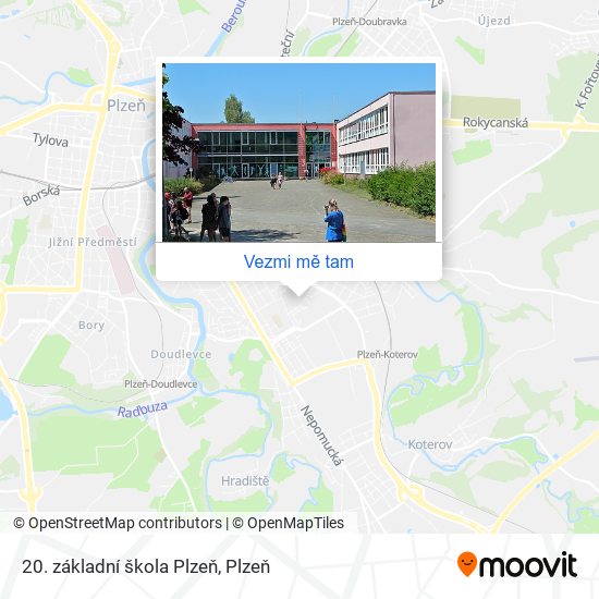 20. základní škola Plzeň mapa