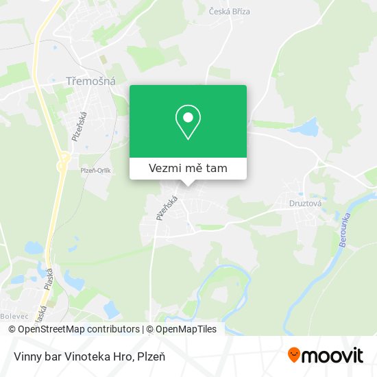 Vinny bar Vinoteka Hro mapa