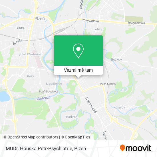 MUDr. Houška Petr-Psychiatrie mapa