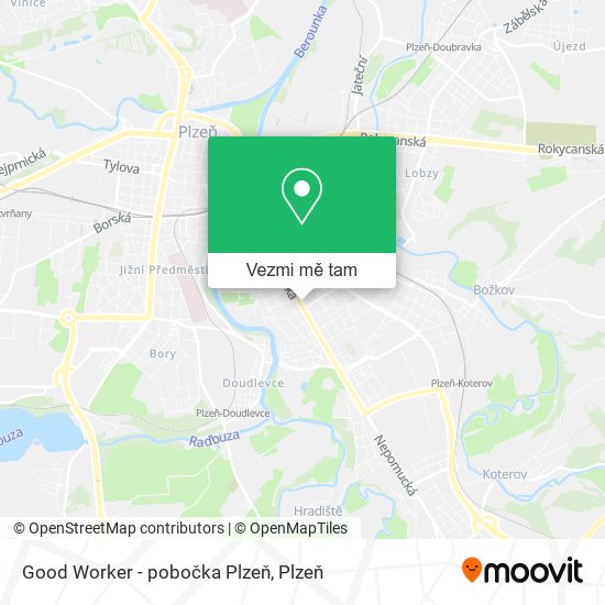 Good Worker - pobočka Plzeň mapa