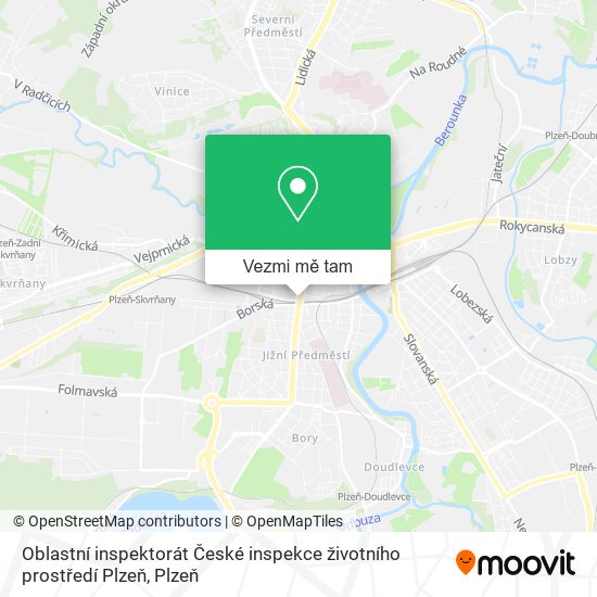 Oblastní inspektorát České inspekce životního prostředí Plzeň mapa