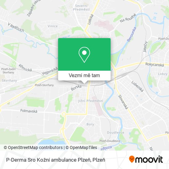 P-Derma Sro Kožní ambulance Plzeň mapa