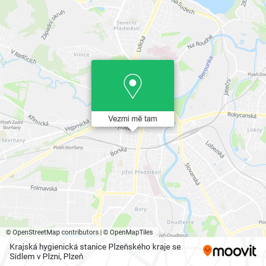Krajská hygienická stanice Plzeňského kraje se Sídlem v Plzni mapa