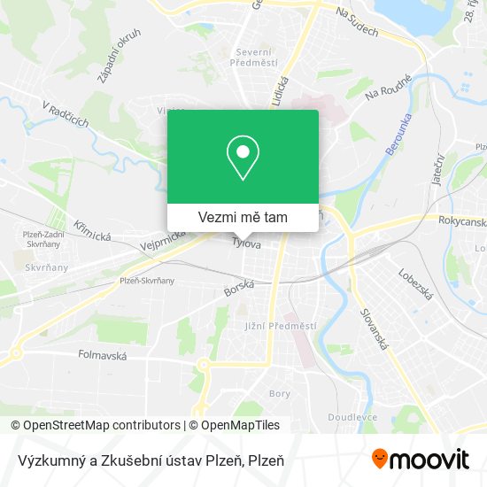 Výzkumný a Zkušební ústav Plzeň mapa