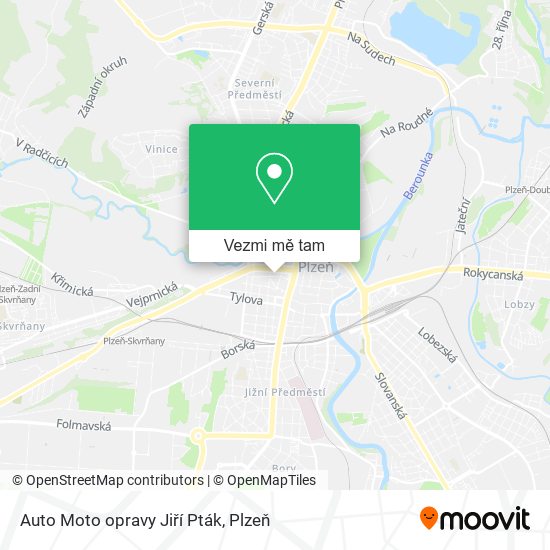 Auto Moto opravy Jiří Pták mapa