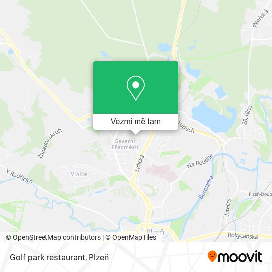 Golf park restaurant mapa
