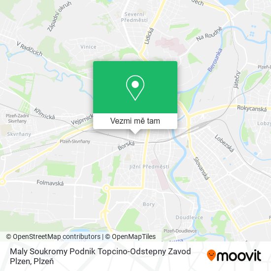 Maly Soukromy Podnik Topcino-Odstepny Zavod Plzen mapa