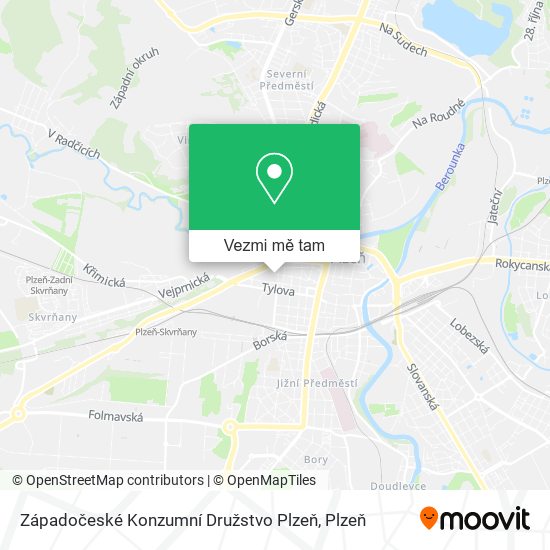 Západočeské Konzumní Družstvo Plzeň mapa