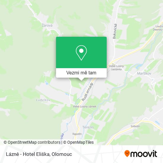 Lázně - Hotel Eliška mapa