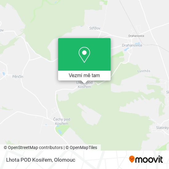 Lhota POD Kosířem mapa