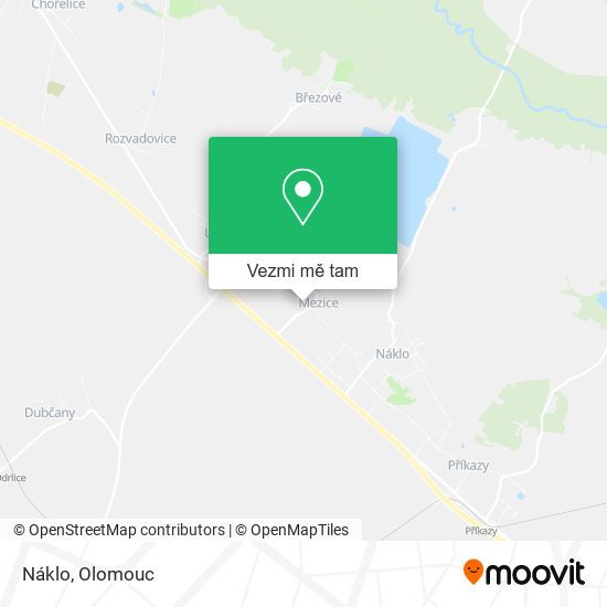 Náklo mapa