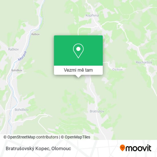 Bratrušovský Kopec mapa