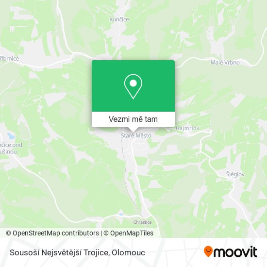 Sousoší Nejsvětější Trojice mapa