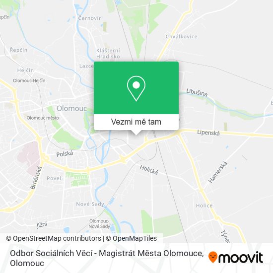 Odbor Sociálních Věcí - Magistrát Města Olomouce mapa