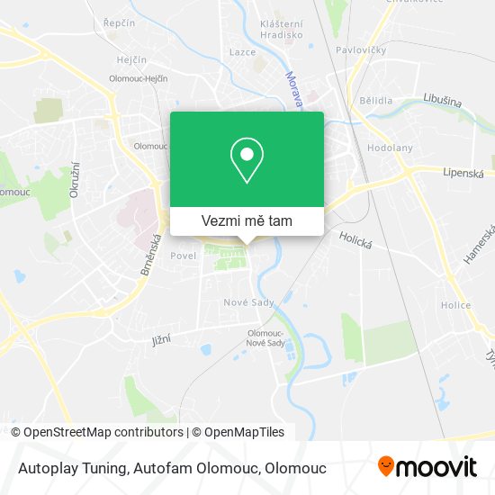 Autoplay Tuning, Autofam Olomouc mapa