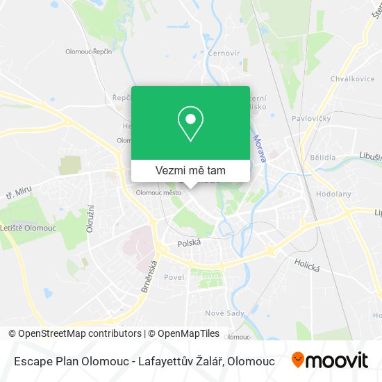 Escape Plan Olomouc - Lafayettův Žalář mapa