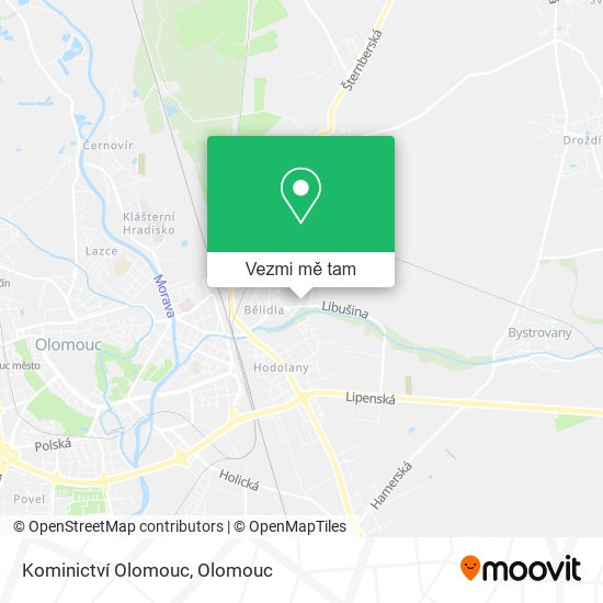 Kominictví Olomouc mapa