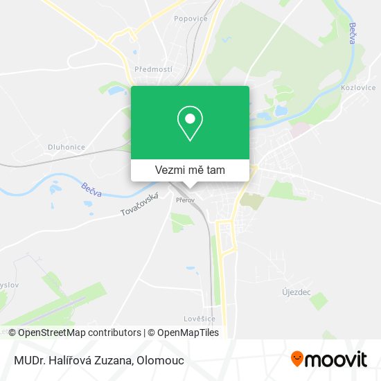 MUDr. Halířová Zuzana mapa