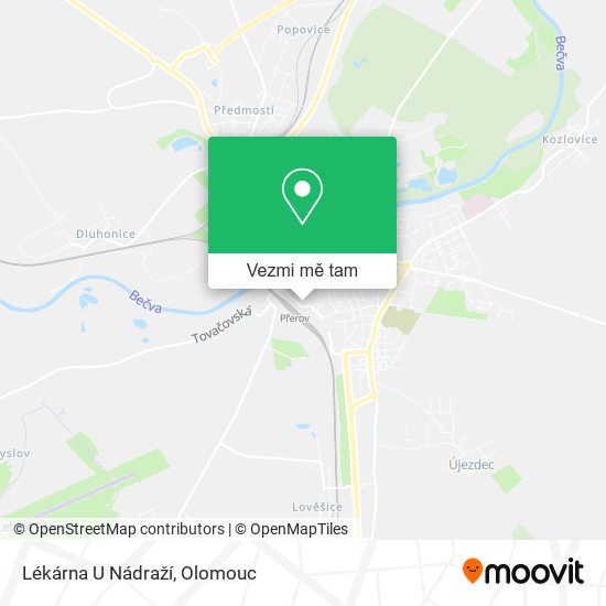 Lékárna U Nádraží mapa