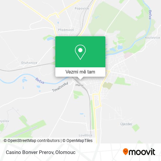 Casino Bonver Prerov mapa