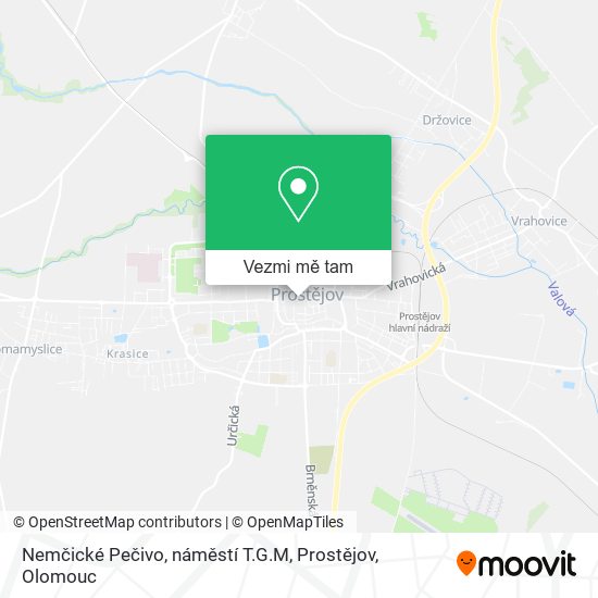 Nemčické Pečivo, náměstí T.G.M, Prostějov mapa