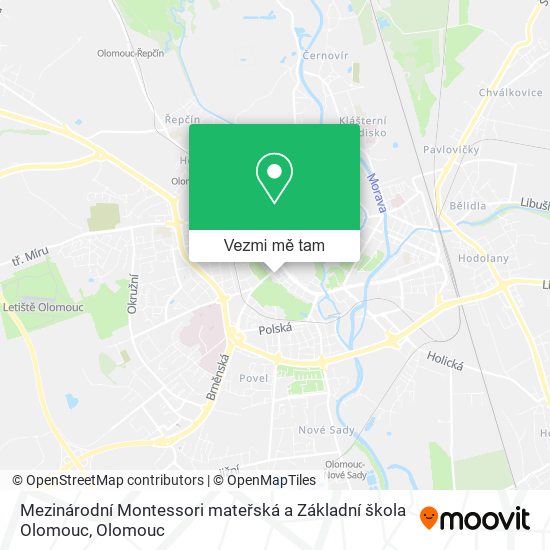 Mezinárodní Montessori mateřská a Základní škola Olomouc mapa