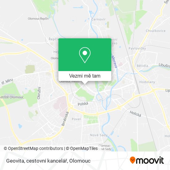 Geovita, cestovní kancelář mapa