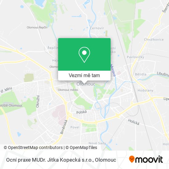 Ocní praxe MUDr. Jitka Kopecká s.r.o. mapa