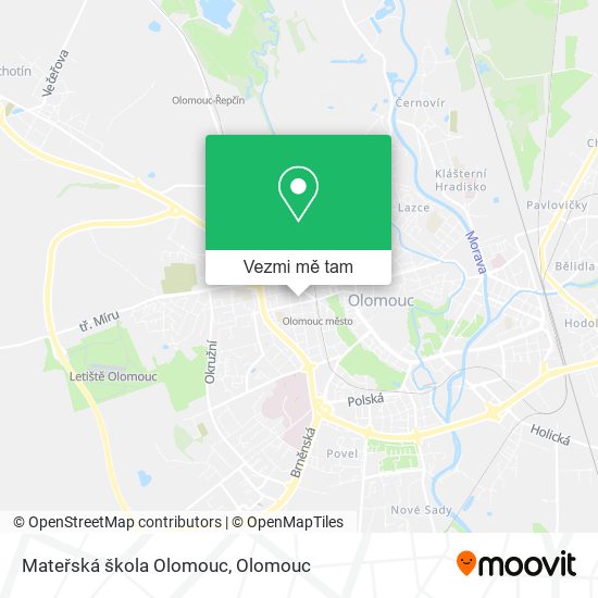 Mateřská škola Olomouc mapa