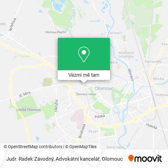 Judr. Radek Závodný, Advokátní kancelář mapa