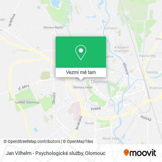 Jan Vilhelm - Psychologické služby mapa