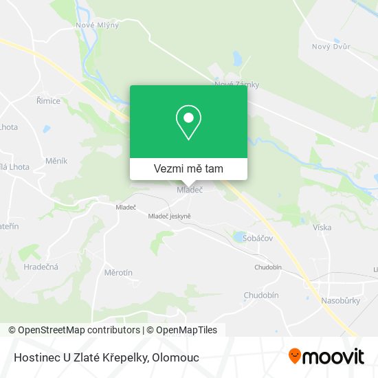 Hostinec U Zlaté Křepelky mapa