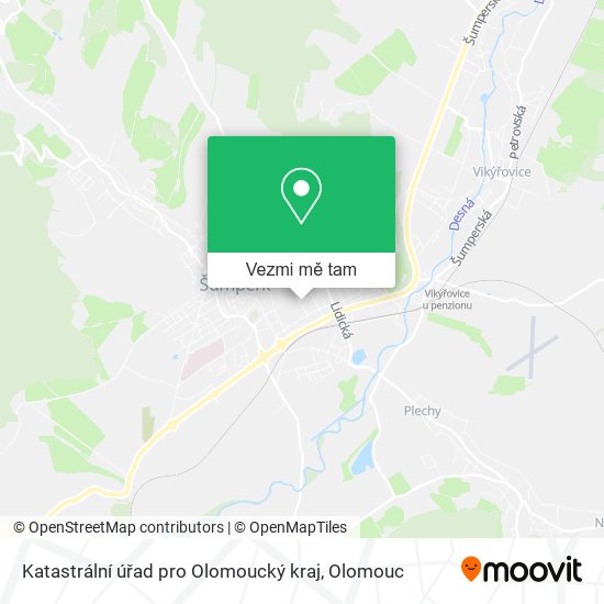 Katastrální úřad pro Olomoucký kraj mapa