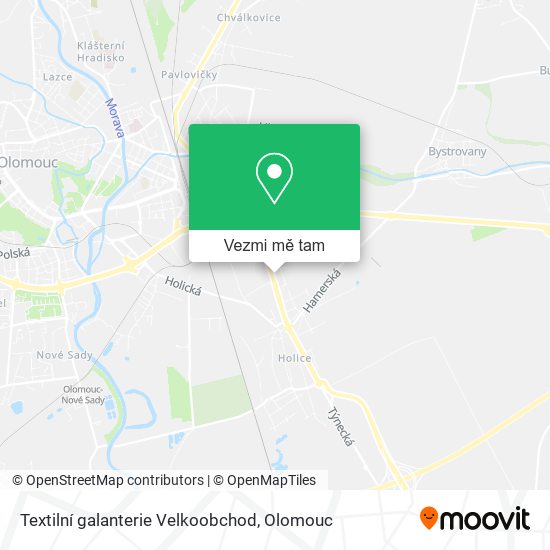 Textilní galanterie Velkoobchod mapa