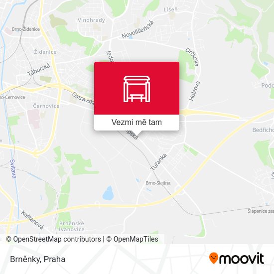 Brněnky mapa