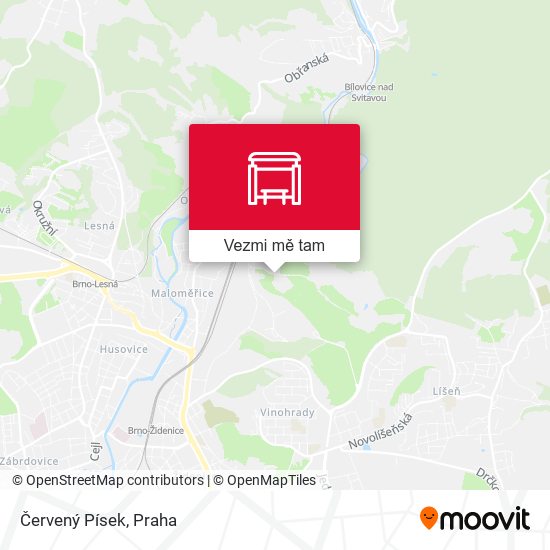 Červený Písek mapa