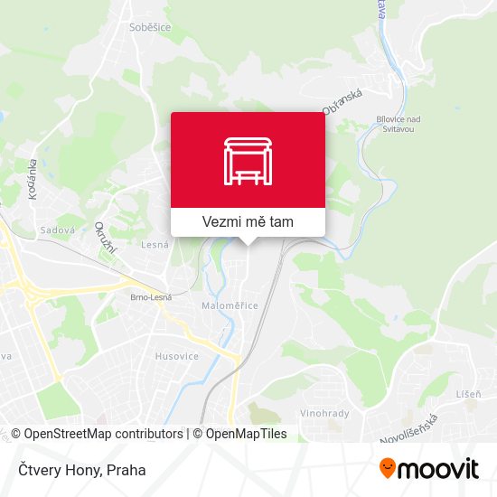 Čtvery Hony mapa