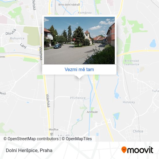 Dolní Heršpice mapa