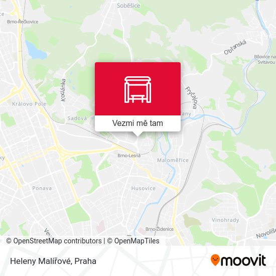 Heleny Malířové mapa