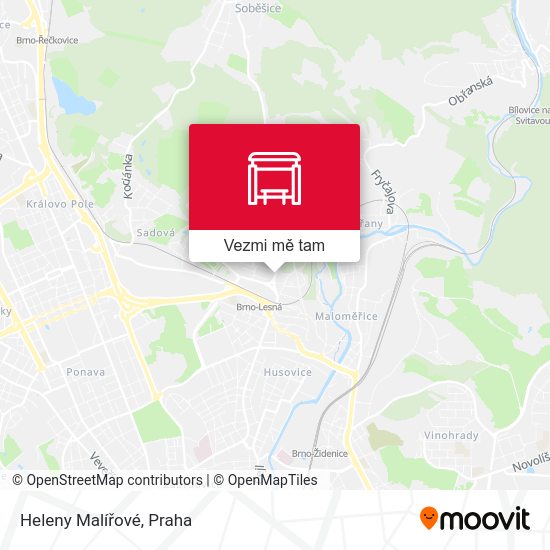 Heleny Malířové mapa
