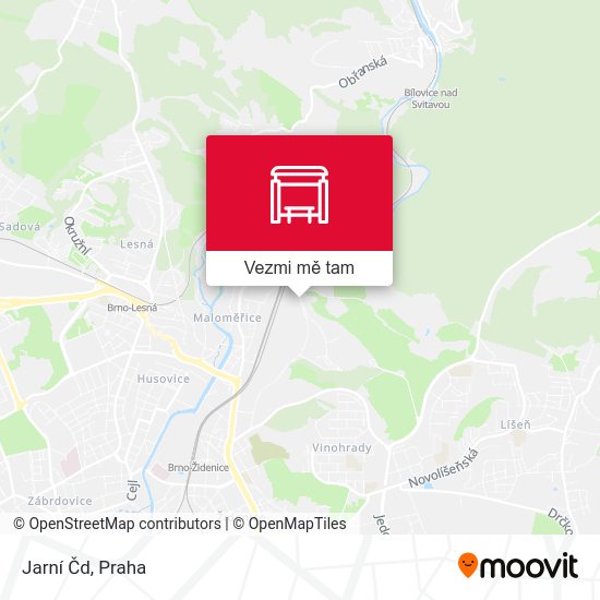 Jarní Čd mapa