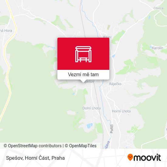Spešov, Horní Část mapa