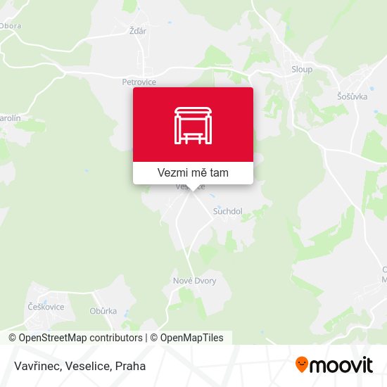 Vavřinec, Veselice mapa