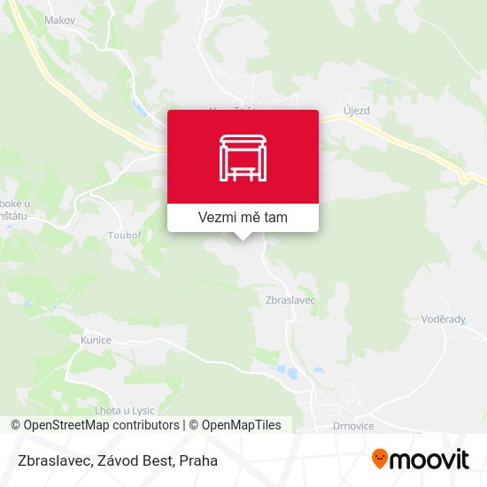 Zbraslavec, Závod Best mapa