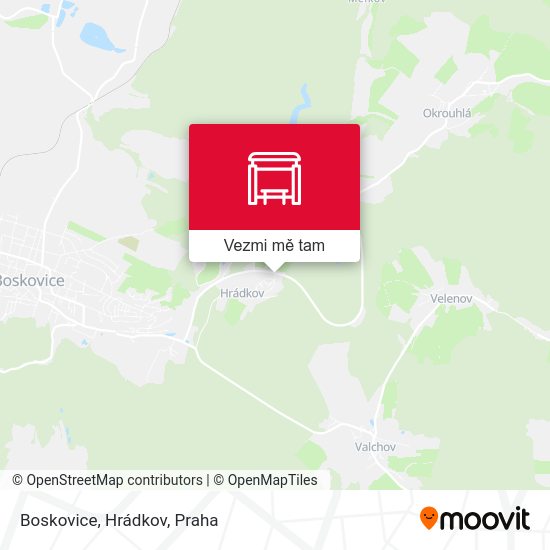 Boskovice, Hrádkov mapa