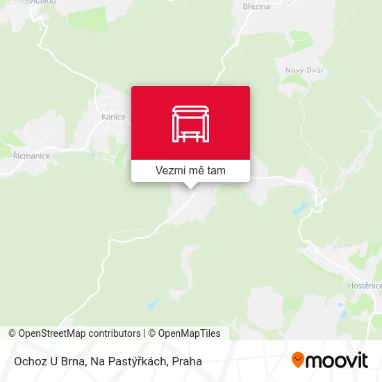 Ochoz U Brna, Na Pastýřkách mapa